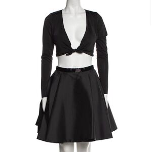 Tarik Ediz Black Skater Skirt
